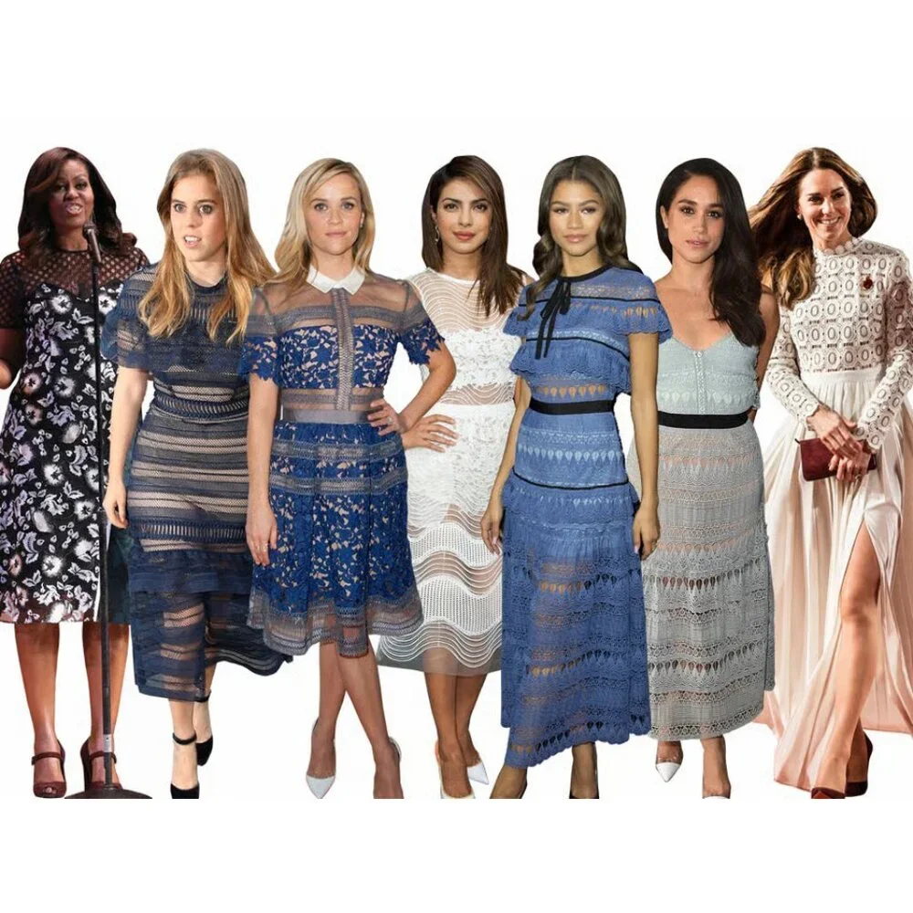 💥BREATHTAKING!💥RARE! Self Portrait Devore Blush Velour Asymmetrical Dress - Picture 15 of 15